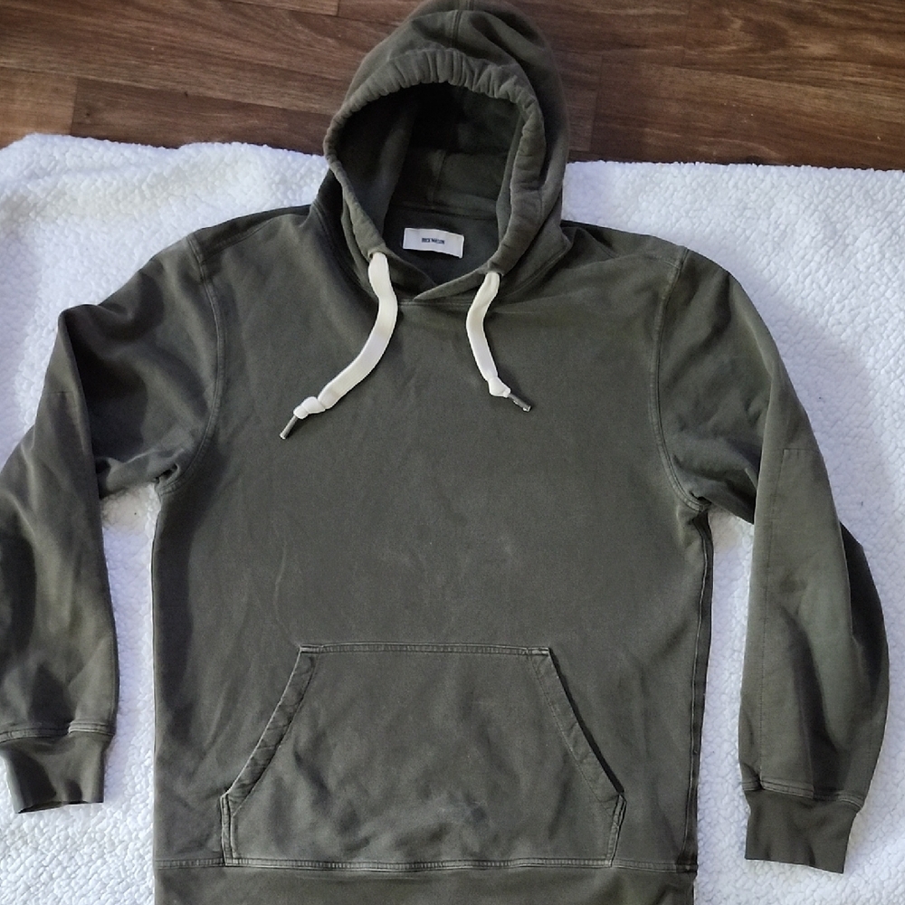 Buck Mason Forest Green Hoodie Sz L